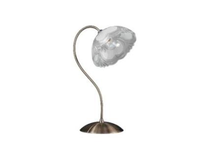 Lâmpada de Mesa Wien In Metal Vidro Latão Branco 22X22X44 Cm EPIKASA