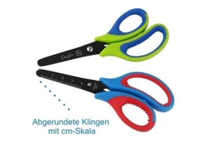 Tesoura Artesanal Ergonômica Runner Comprimento: 130 Mm Verde/Azul LÄUFER