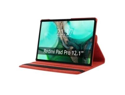 Capa TUMUNDOSMARTPHONE Giratória 360 para Xiaomi Redmi Pad Pro / Pro 5G 12.1 Vermelha