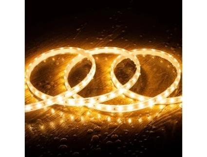 Fita Led 220V Smd2835 60Led/M Branco Quente Ip65 Largura 12Mm Corte 100Cm LEDKIA