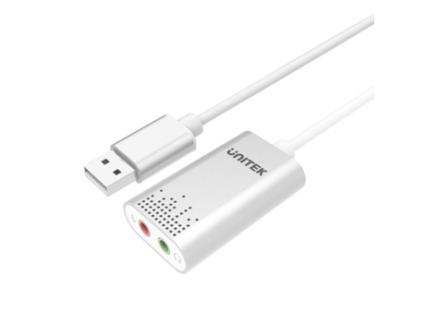 Som Adaptador Usb Y-247A Usb Prateado UNITEK