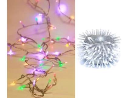 Luzes de Guirlandas Led Plugue Externo em 8 Modos Cabo Transparente com Decoração de Temporizador para Árvore de Natal Várias SELEOK