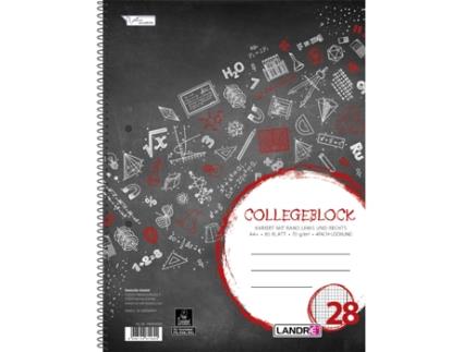 Bloco Universitário Faculdade Din A4 Quadrado 80 Folhas LANDRÉ