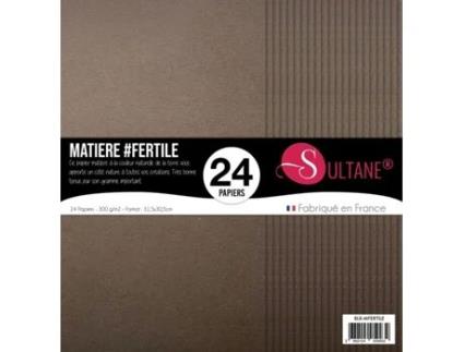 24 Papéis Scrapbooking Marrom 300G/M2 A: 30,5 cm Sultane