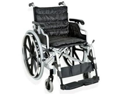 Cadeira de Rodas Deluxe com Rodas Sólidas e Braços de Mesa Assento 46 Cm FOSHAN DONGFANG MEDICAL EQUIPMENT