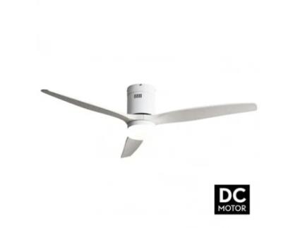 Ventilador 18W Dc Branco Aguilon 3 Lâminas Brancas 5 Velocidades com Controle Timer 34X132 D FABRILAMP
