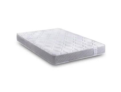 Cama de Solteiro Firmeza Média Alta Reversível Respirável DREAMNITE Tecido Branco (135x190cm)