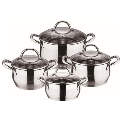 Bateria de Cozinha  Gourmet Aço inoxidável Prateado (8 pcs)