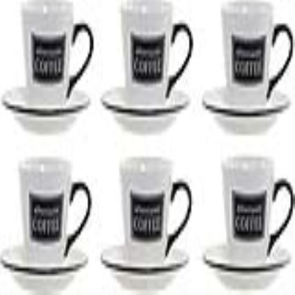 Conjunto de Chávenas de Café  Metal Grés (180 ml) (6 pcs)