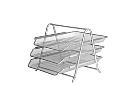 Tabuleiro de Secretaria Rede Metal 3 Gavetas Cinza FOROFIS 91309