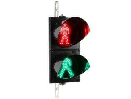 Semáforo para Interior e Exterior Ip65 Preto 2 X 200Mm 220V Com Verde e Vermelho para Pedestres PRIMEMATIK