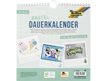 Calendário de Parede Criativo FOLIA 230 X 240 Mm Branco