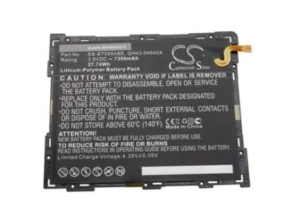 VHBW Bateria Compatível com Samsung Galaxy Tab Sm-T590 Sm-T590Nzaatgy Sm-T590Nzbaxsp Tablet Pad 7300Mah 3.8V Li-Polímero