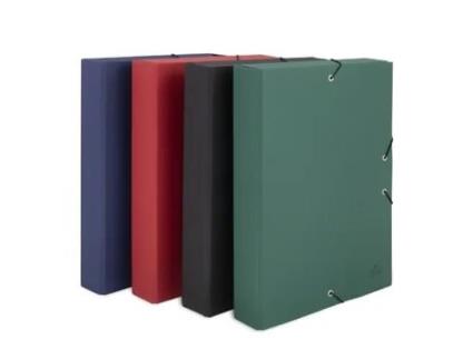 Pack 4 Pastas de Projeto 34x23,5x5cm, elásticos, para uso A4, escolar e escritório QUIJOTE PAPER WORLD