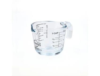 Jarro medidor de vidro O Cuisine borossilicato 0,25L com alça e vertedor OCUISINE