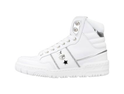 Sapatos de Mulher CHIARA FERRAGNI Sne High Leath Tecido Branco (36)