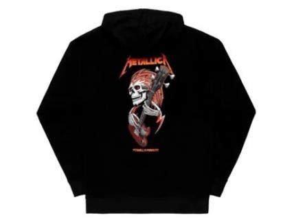 Sweatshirt de Homem POWELL PERALTA Capucha Metallica Collab Preto (S)