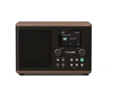 Rádio Digital Clássico H4 Café Preto/Noz PURE