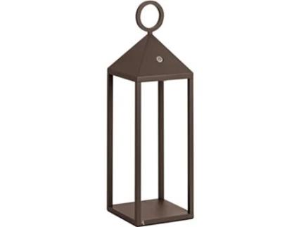 Lanterna Moderna Led Picnic 2.2W Ip54 Recarregável e Regulável H. 47Cm Corten ROSSINI ILLUMINAZIONE
