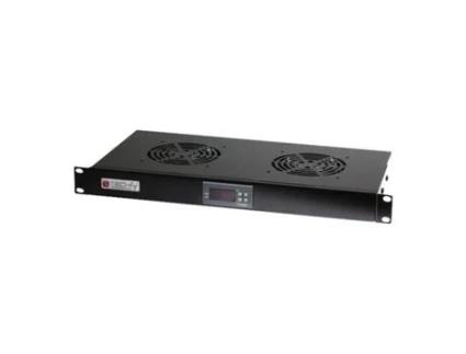Techly Rack Ventilador Gaveta com 2 Ventiladores Termostato Preto Ral 9005 1U 19 ICINTRACOM