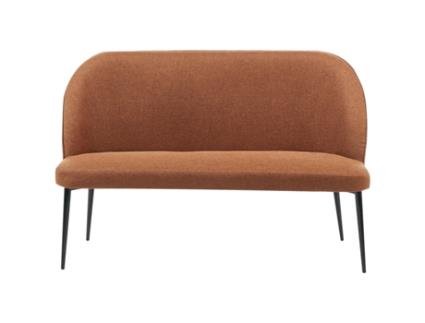 Sofá de 2 lugares BELIANI Osby de Poliéster Castanho 130x49x85