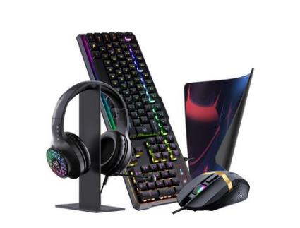 Auriculares Mouse Teclado Mouse Pad, NANA X7Pro Conjunto de Cinco Peças Cor Brilhante