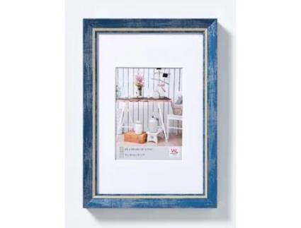 Moldura para retrato de chalé em poliestireno tamanho 40X60 cm azul MY PERFECT DESIGN