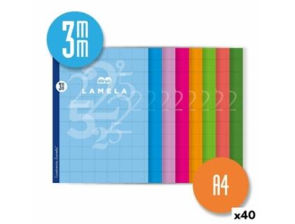 Caderno LAMELA Cuadrovía Multicolor A4 50 Folhas 10 Peças (40 Unidades)