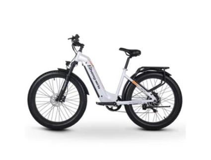 Bicicleta Elétrica SHENGMILO Mx06 Bafang1000W Motor de Pico 48V17.5Ah Bateria Samsung Branca