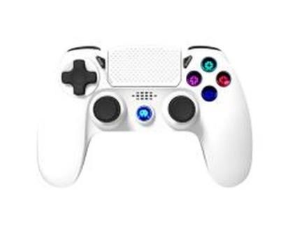 Controlador Sem Fio Branco com Entrada para Fone de Ouvido e Botões Iluminados para Ps4
