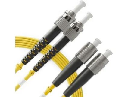 Cabo de fibra óptica duplex monomodo ST para FC OS1 (95 metros - 1 unidade) - Patch Cord de fibra óptica dupla UPC/UPC - 9/125 (LSZH) BEYONDTECH
