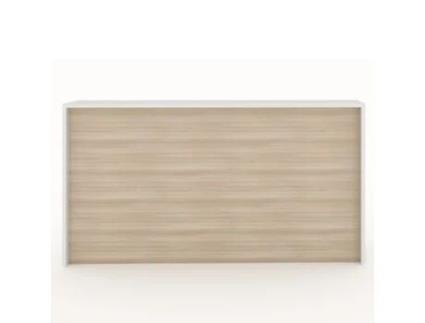 Balcão de Receção e Escritório. Fácil de Montar e Robusto. Laminado com Frente em Cor de Faia. Fabricado em Espanha 200X105X50 Cm. OFICIT