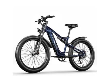Bicicleta Elétrica SHENGMILO Mx03 Freio a Disco Mecânico Bafang1000W Motor de Pico Azul