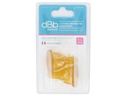 2 tetinas de borracha para recém-nascidos de 0 a 4 meses DBB REMOND