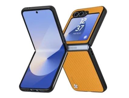 Capa Textura para Samsung Galaxy Z Flip 6 XLEVEL Laranja