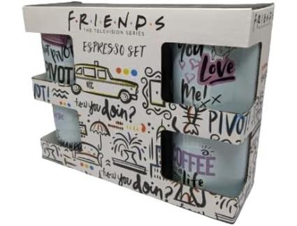 Conjunto de 4 Canecas de Cerâmica GB EYE Espresso Friends 150 Ml