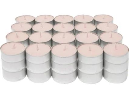 Velas Perfumadas para Chá Vela para Aquecedor de Chá Tealight Duração de 4 5 Horas Cheiro de Morango com Nata COM-FORT HOUSE