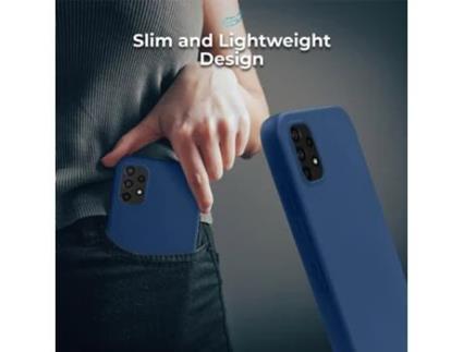 Capa Temperamental Projetado Meia Noite Leve Acabamento para Samsung MOOZY Silicone Líquido Preto