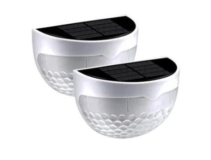 Luzes de cerca solar Luzes decorativas ao ar livre do jardim Luzes de parede impermeáveis