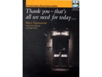 Livro thank you thats all we need for today de mary hammond (inglês)