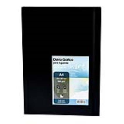 Diário  Gráfico Aguarela, A4, 300 g/m2, 24 Folhas