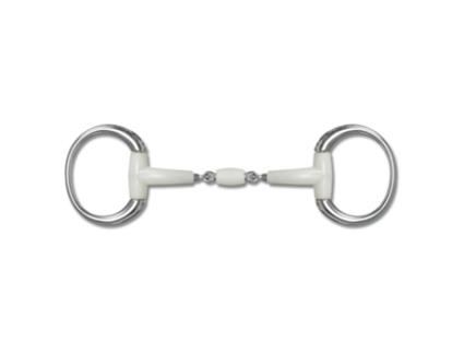 Snaffle Duplo Contour Eggbutt 1.6 Cm Prateado 14.5 Cmhappy Mouth