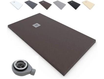 Base de Duche Resina Marrom Chocolate 70X130 Quadro Válvula 130X70 ESTILOBAÑO