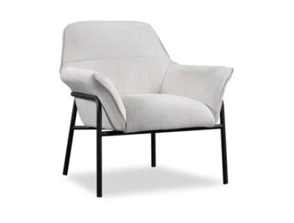 Poltrona Estofada Bege Udine PÄRUMM 80X84X90 5 Cm Com Pés de Metal