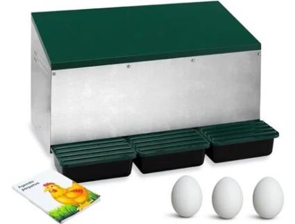 Ponedero ECO de 3 huecos inverso - Recoge los huevos desde el exterior.