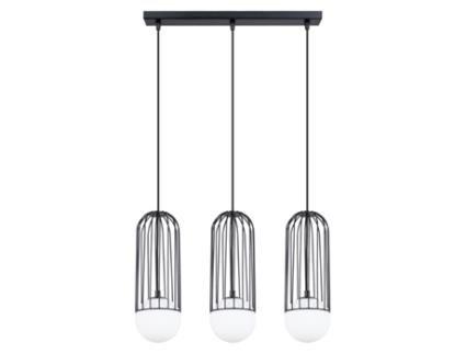 Luminárias Pendentes Brina de Aço Preto 115X54X12Cm SOLLUX LIGHTING