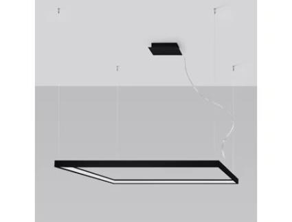 Candeeiro de Teto Led SOLLUX (Aluminio -  Nelya L - Preto - 4000K)