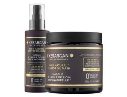 KERARGAN Duo Anti-Queda Máscara e Sérum Óleo de Rícino 500Ml 100Ml