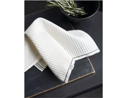 Toalha de cozinha waffle branca/cinza HOUSE DOCTOR