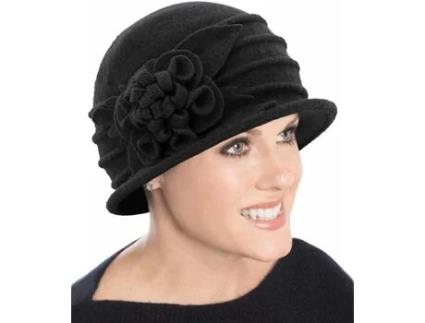 Boné WAX Cloche Bucket inverno vintage Lã para Mulher